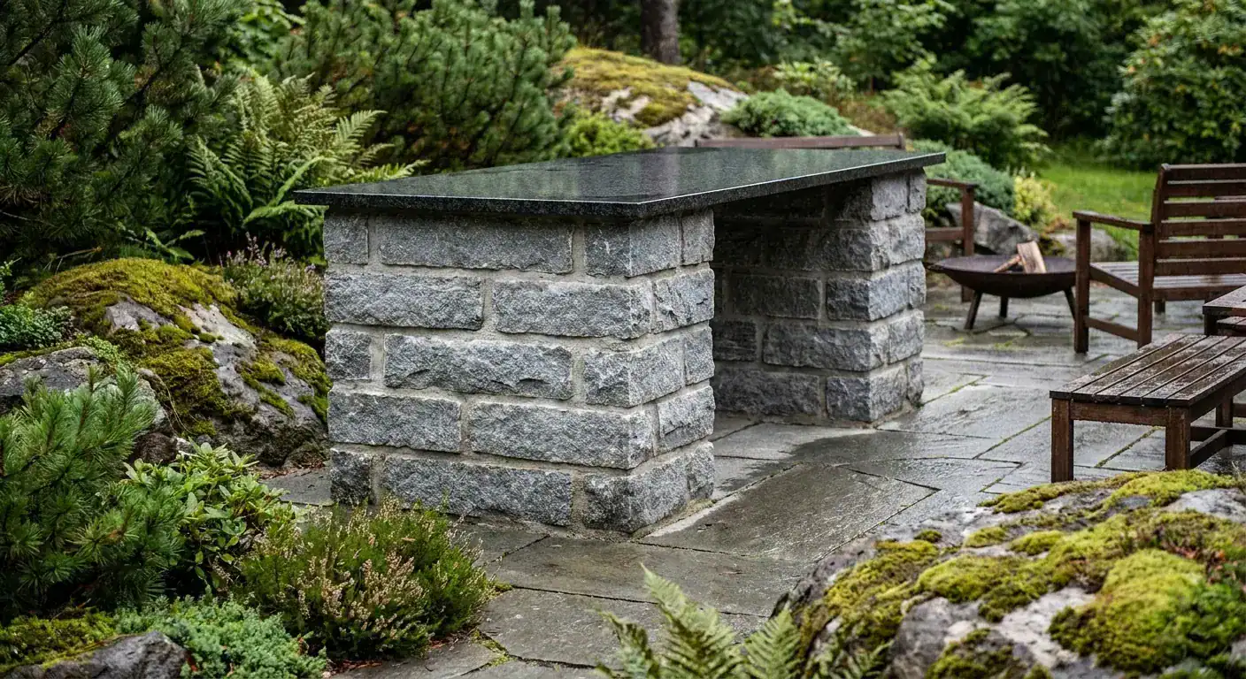 Design og bygging av utekjøkken i stein og mur - Featured Image