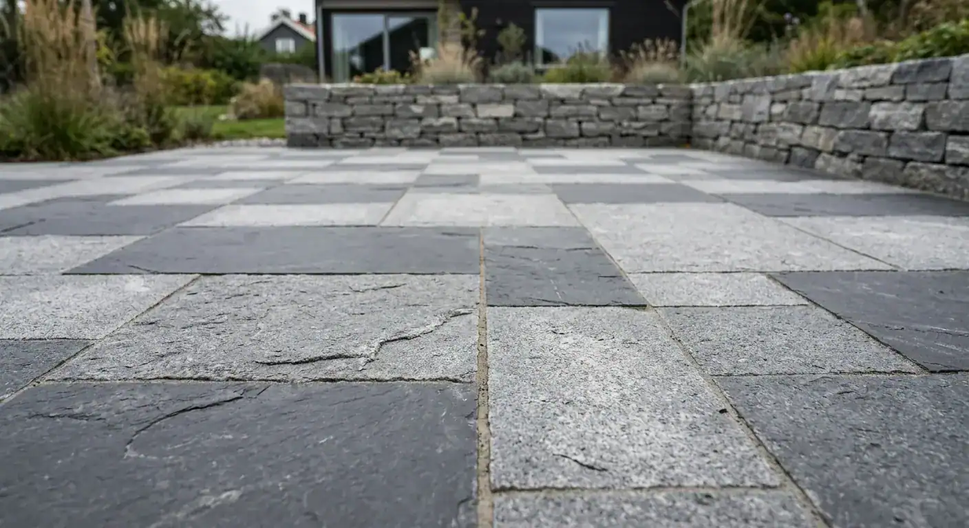 Velge fliser til uteplassen: Keramiske fliser vs. naturstein - Featured Image